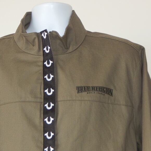 NWT True Religion Horseshoe Logo Kalamata Twill Jacket Men’s Large - Picture 2 of 8